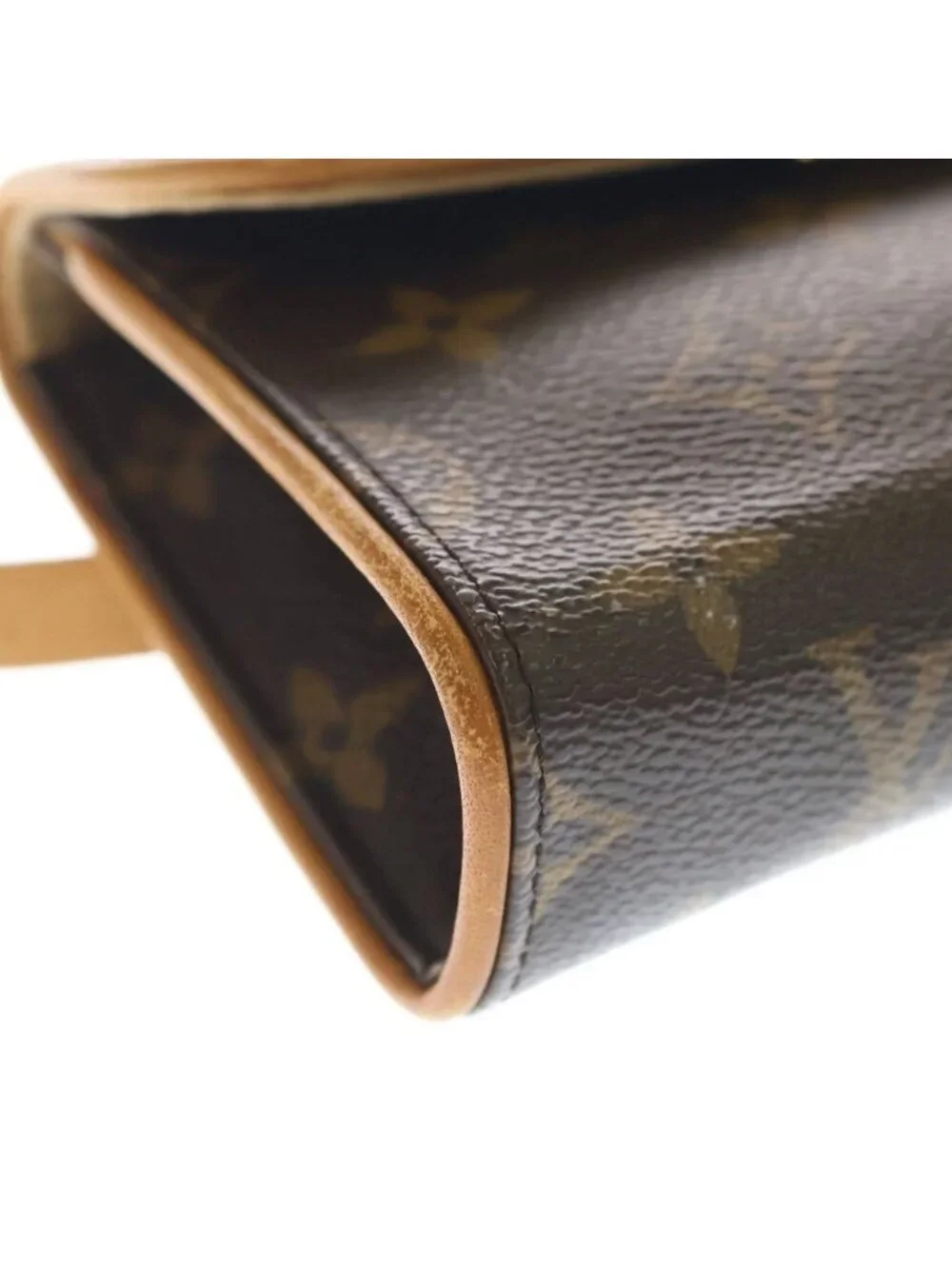 Louis Vuitton Monogram Pochette Florentine Leather Waist Bag Brown